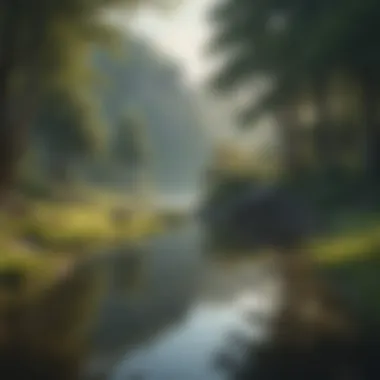 Tranquility in Reflection A serene landscape representing tranquility and reflection
