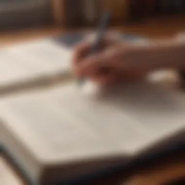 Journaling Insights from Reading A person journaling insights from their reading