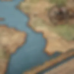 A vintage map illustrating historical trade routes