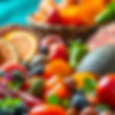 Nutrient-Dense Foods A vivid array of nutrient-dense foods showcasing vibrant colors and textures.