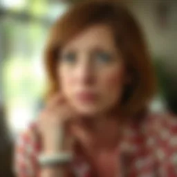 Gretchen Rubin deep in thought, reflecting on happiness concepts