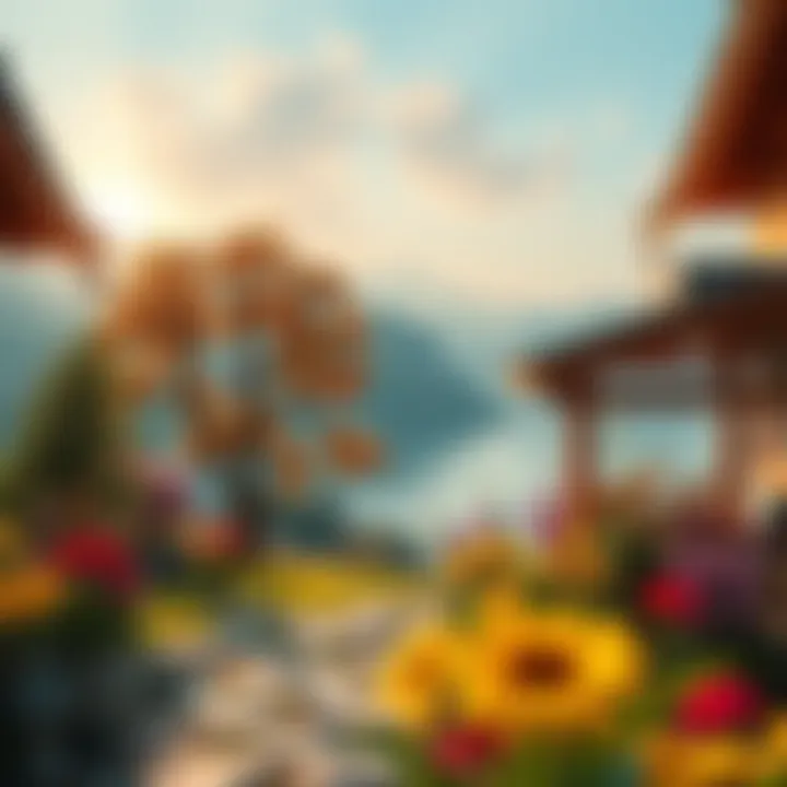 A serene setting symbolizing well-being and joy
