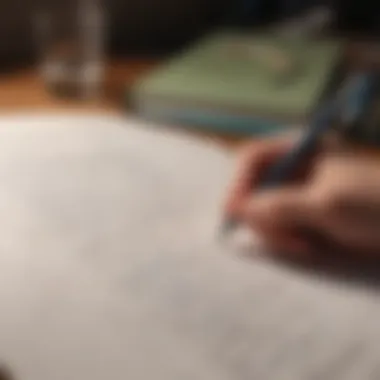Documenting Personal Growth Open journal with written quotes and pen