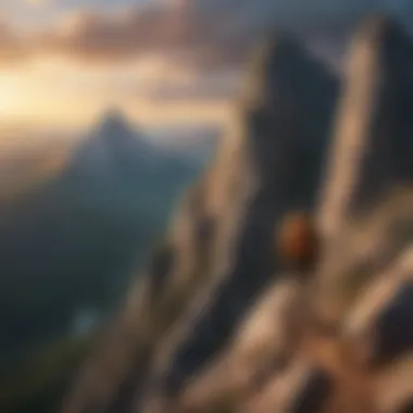 Reaching New Heights A mountain peak representing perseverance and achievement