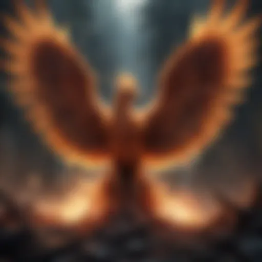 A symbolic illustration of a phoenix rising from ashes, representing rebirth and transformation through failure.