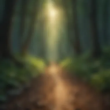Illuminating the Path to Personal Growth An abstract representation of growth through light