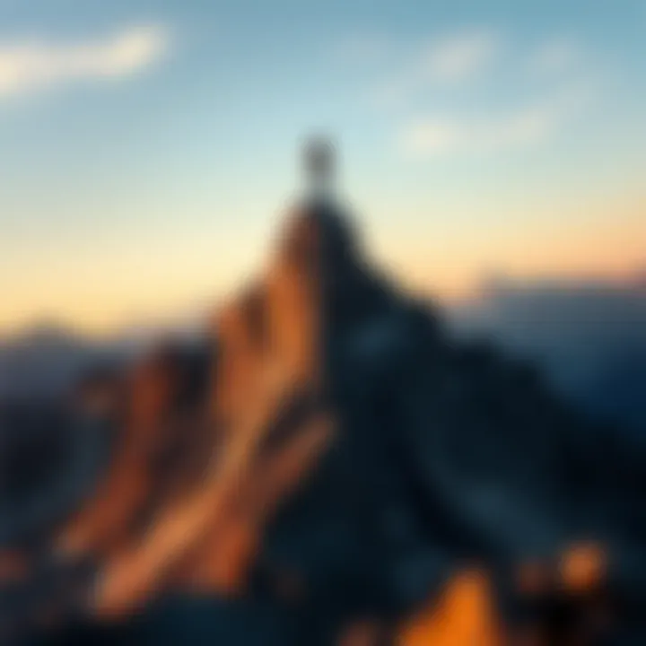 Conquering Ambition A mountain peak representing ambition and the pursuit of goals.