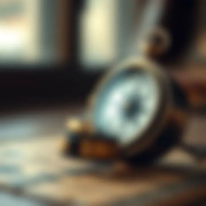 Guidance Through Wisdom A vintage compass symbolizing wisdom and guidance.