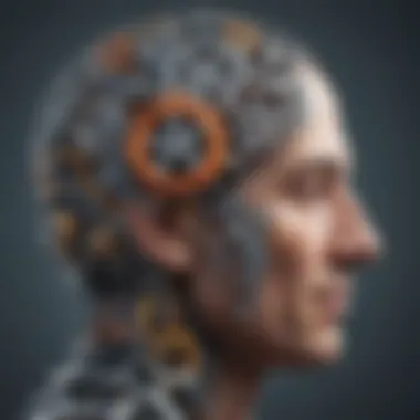 Cognitive Enhancement through Transformative Insights A brain with interconnected gears symbolizing cognitive enhancement
