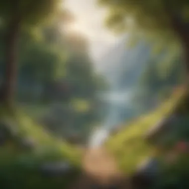 Inner Peace and Happiness A serene landscape symbolizing inner peace and happiness