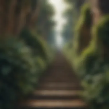 Path to Growth A staircase leading upwards symbolizing growth