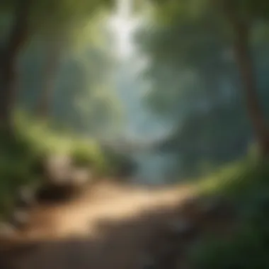 Personal Space and Tranquility A serene landscape symbolizing personal space and tranquility