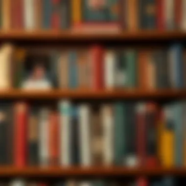 Diverse Literary Selections Ray Dalio's bookshelf filled with diverse titles