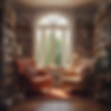 A Sanctuary for Reading A serene reading nook with a cozy armchair and books