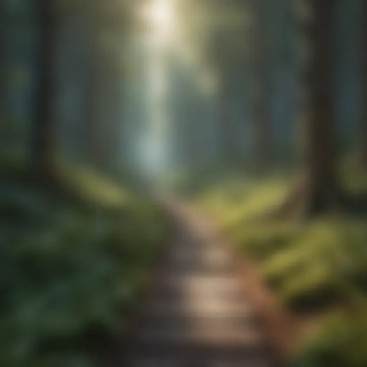 A tranquil path through a forest, inviting self-reflection and exploration.