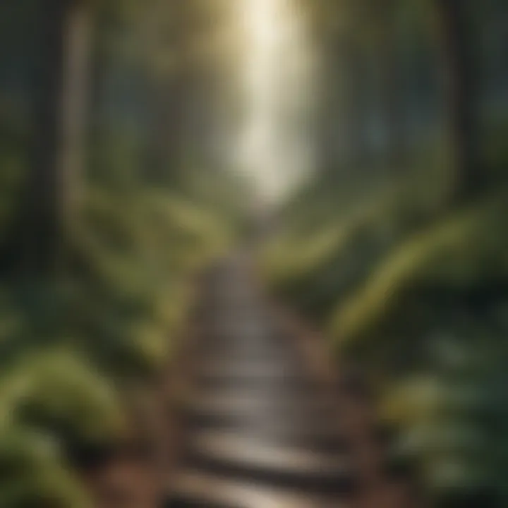 A pathway leading through a forest symbolizing the journey of success