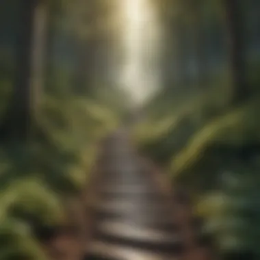 Journey to Success: Navigating Your Path A pathway leading through a forest symbolizing the journey of success