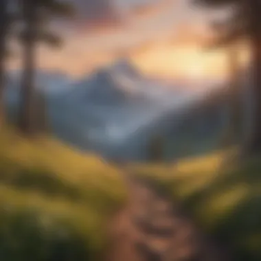 New Beginnings: The Essence of Motivation A serene landscape with mountains and a sunrise symbolizing new beginnings