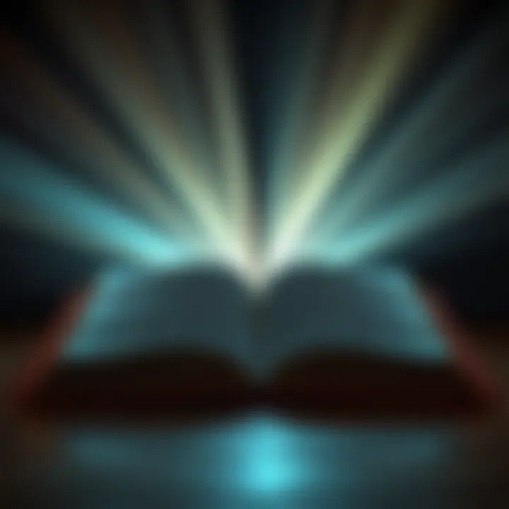 The Light of Knowledge An open book with rays of light symbolizing knowledge and self-discovery