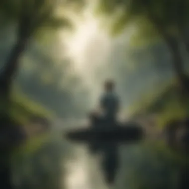 Mindfulness and Habit Formation A serene environment promoting mindfulness and habit formation.