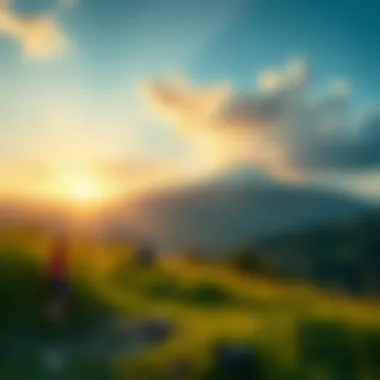 Finding Inner Peace A serene landscape illustrating peace and recovery