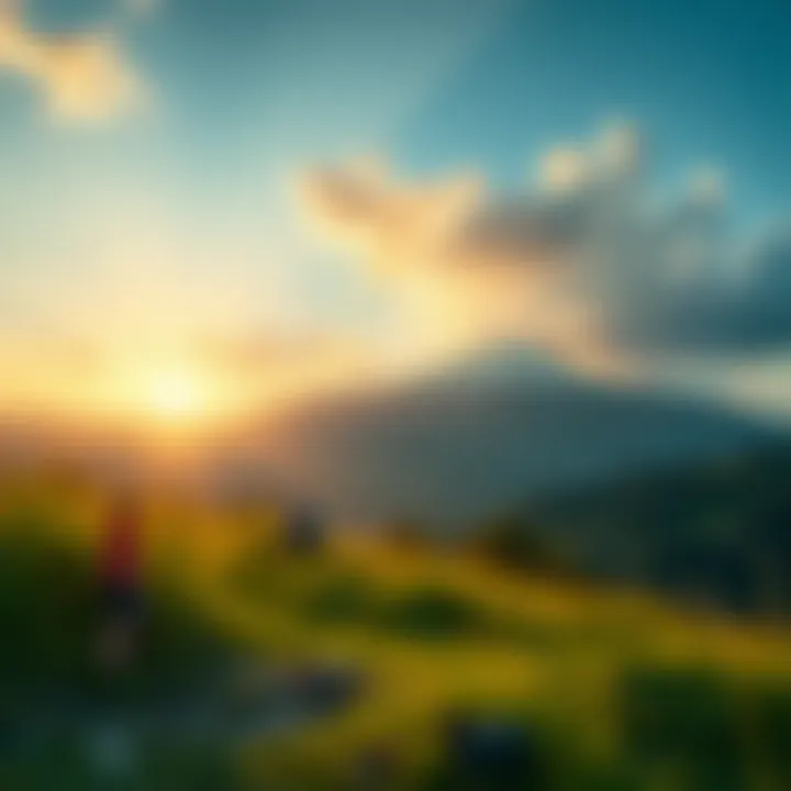 Finding Inner Peace A serene landscape illustrating peace and recovery