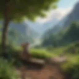 A serene landscape symbolizing growth over time