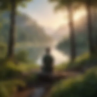 Introspection in Nature A serene landscape symbolizing introspection and deep thought.