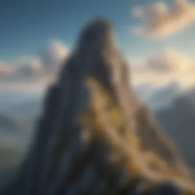 Reaching New Heights A mountain peak representing the journey to resilience