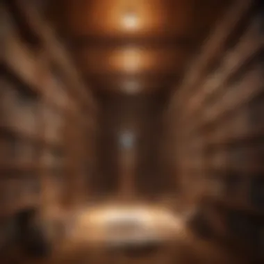 Library of Diverse Sacred Texts Bookshelves filled with diverse sacred texts