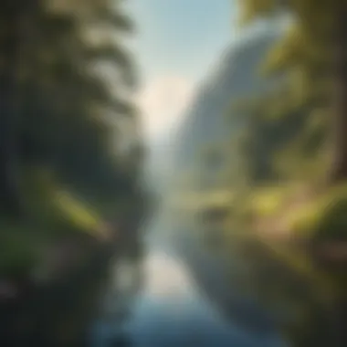 Journey of Self-Discovery A tranquil landscape representing the journey of self-discovery and reflection.