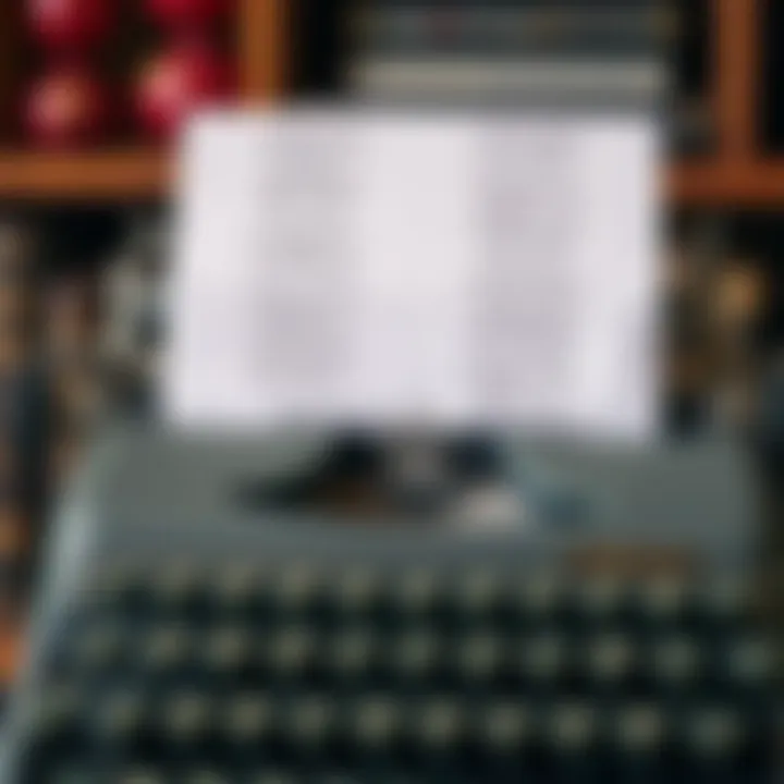 A vintage typewriter with famous quotes