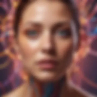 The Vibrant Connection Between Body and Mind Abstract representation of the body-mind connection with vibrant colors