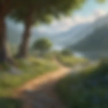 The Serenity of Understanding A serene landscape symbolizing deep understanding