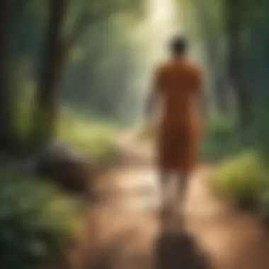 The Journey Towards Wellness and Recovery Symbolic representation of personal growth through healing.